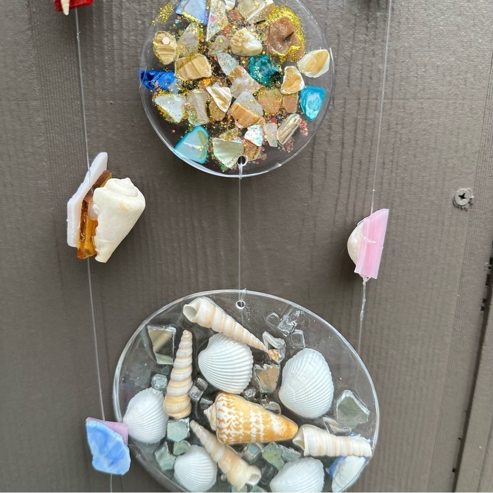 RUBYRUDI Artisan Mosaic Glass Wall Hanging Handcrafted Assemblage Indoor/Outdoor